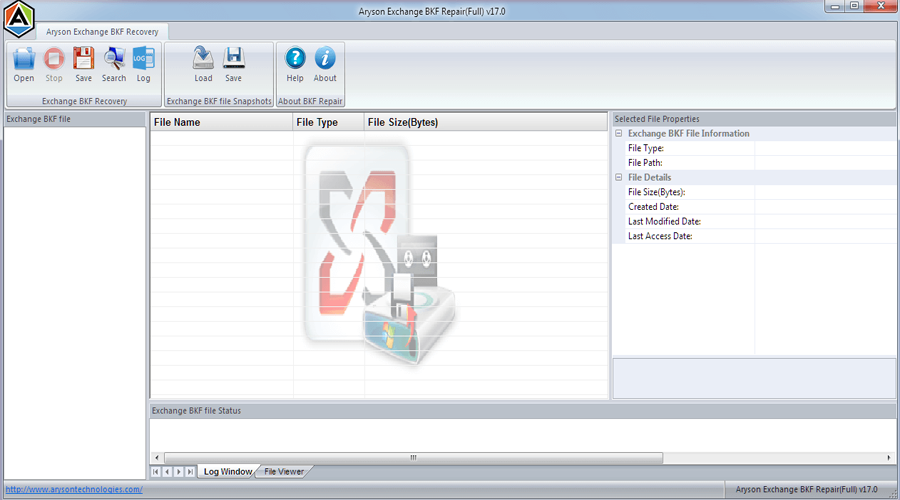 Aryson Exchange BKF Recovery Software