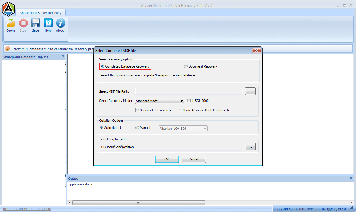 SharePoint Server Recovery Software