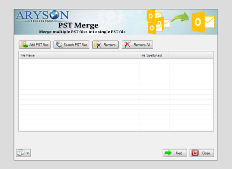 Merge PST Files screenshot