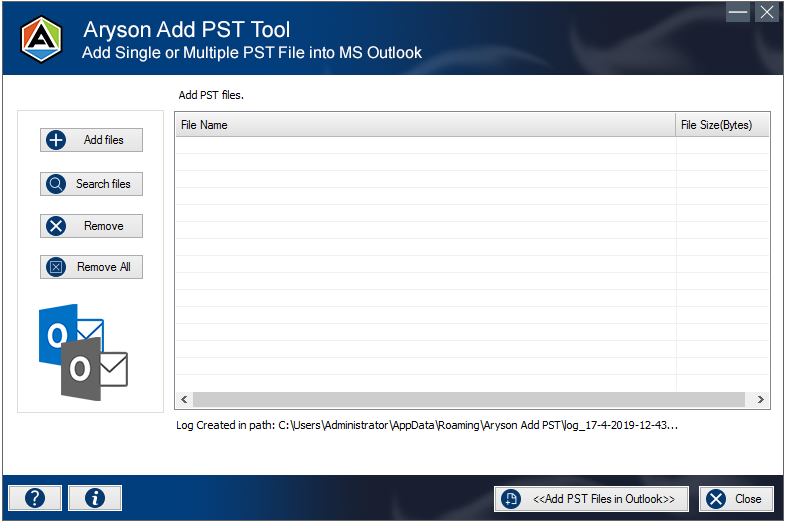 Add PST File to Outlook