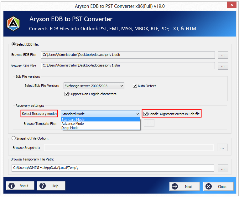 EDB to PST Converter