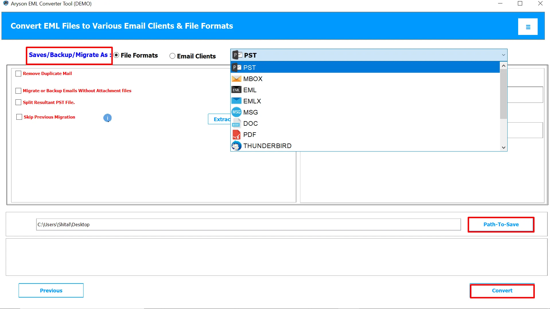 How to Use Aryson PST Contacts Export Tool