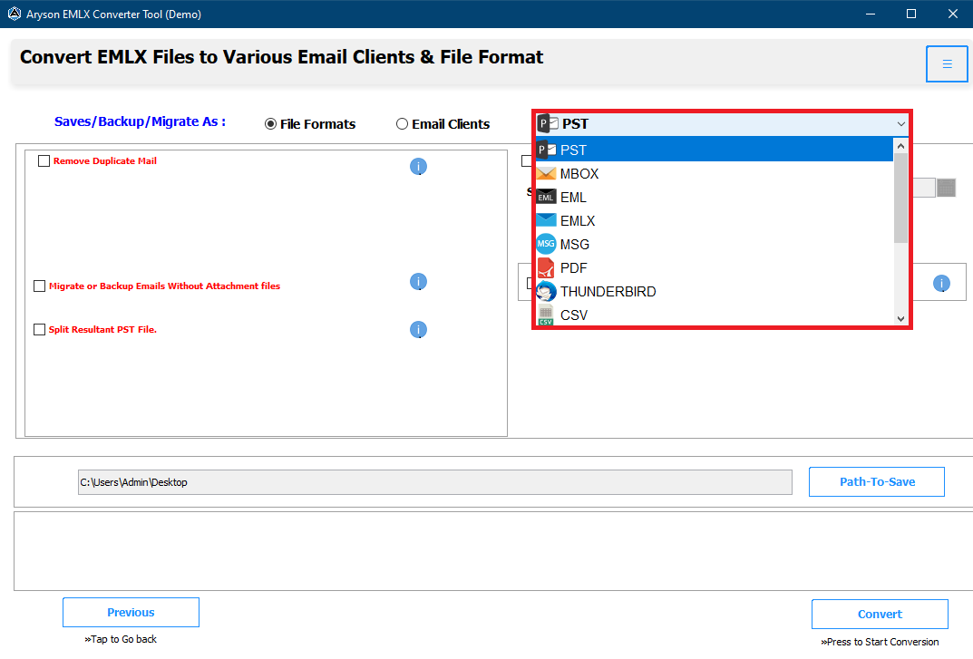 Convert EML