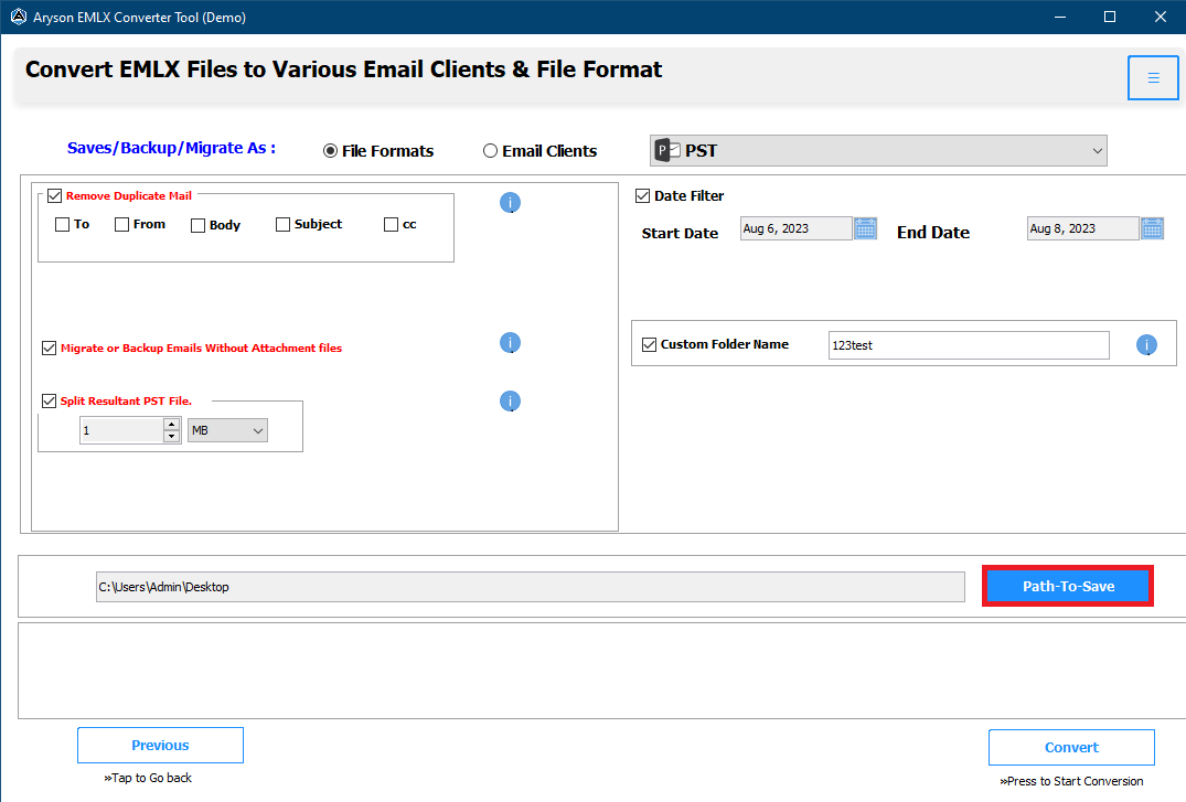 Save Convert File