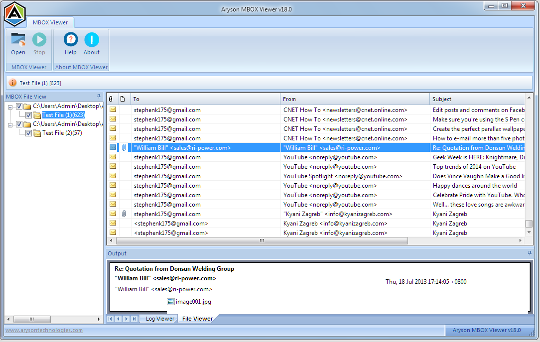 google mbox file