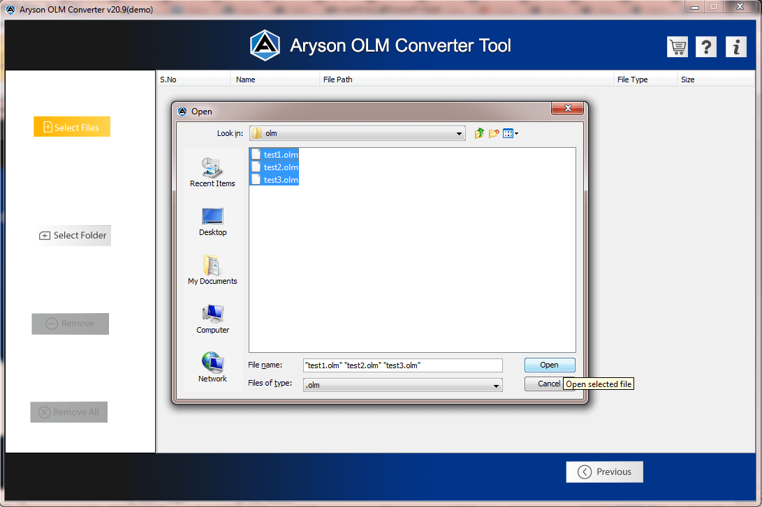 OLM Converter