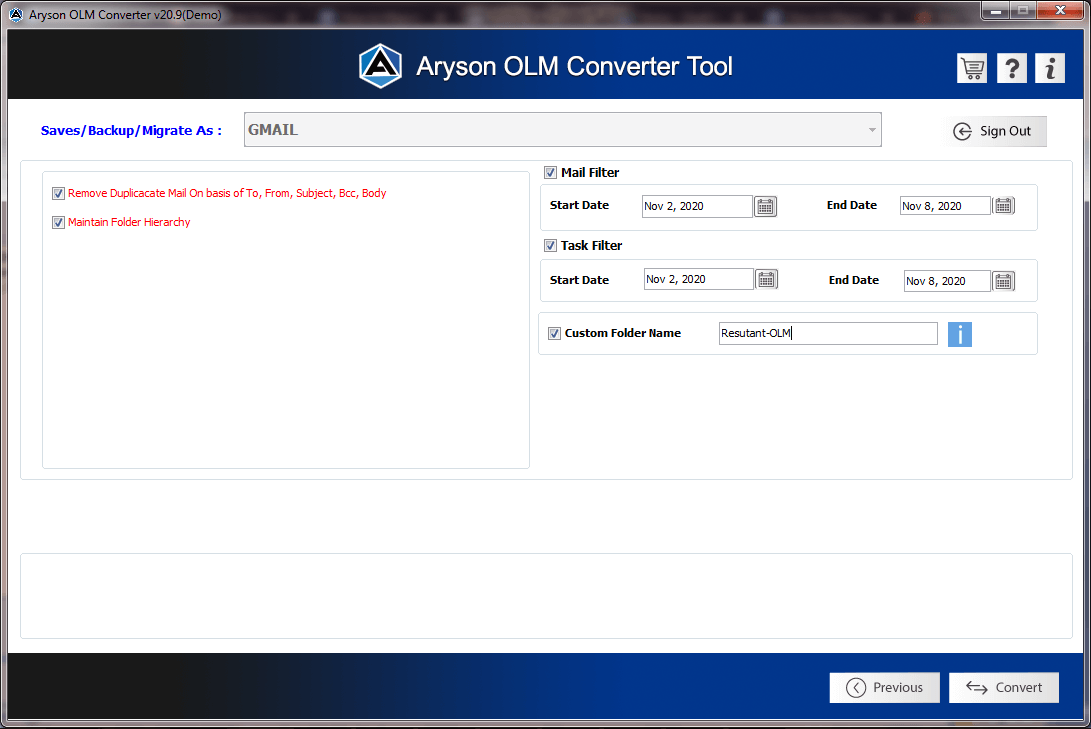 OLM Converter