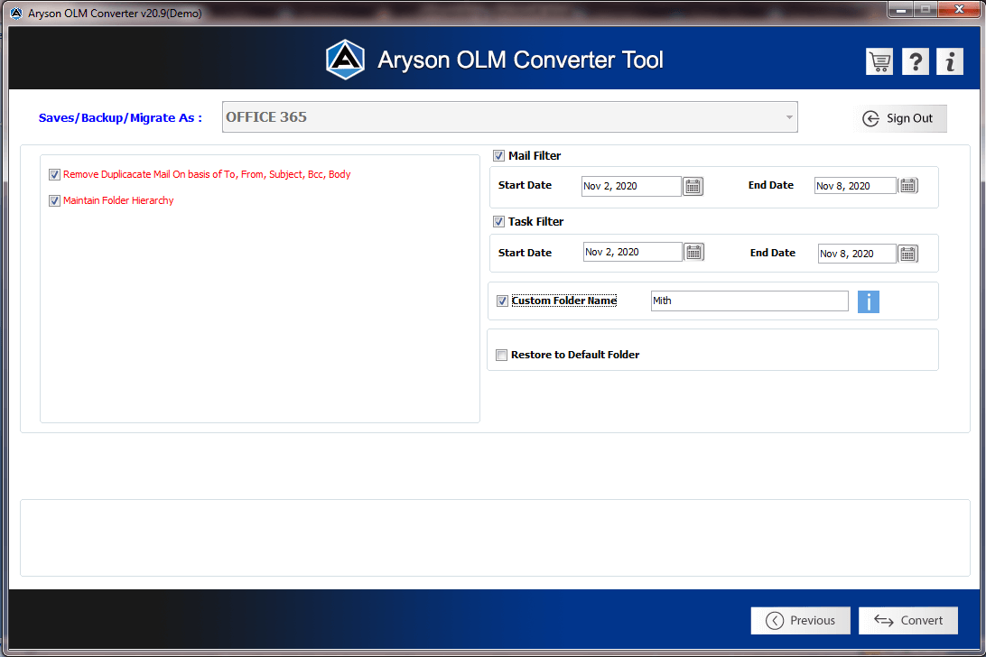 OLM Converter