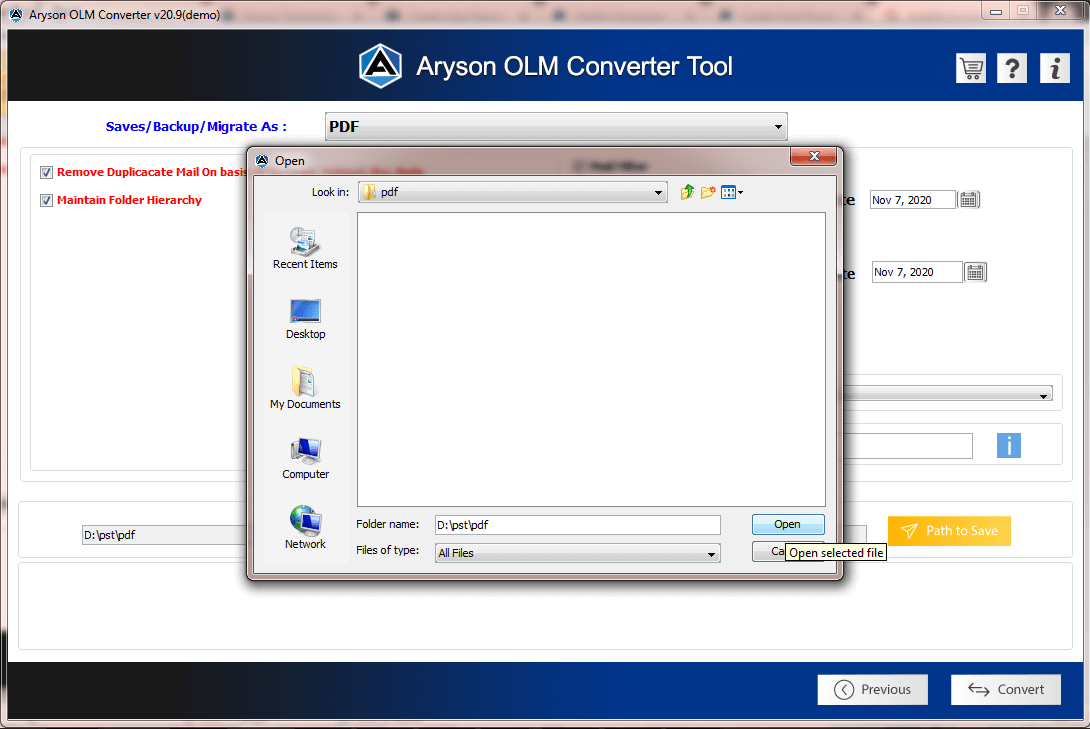 OLM Converter