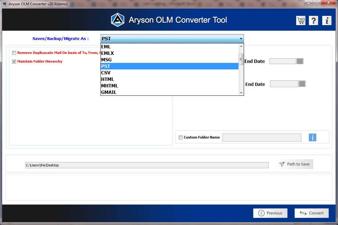 OLM Converter