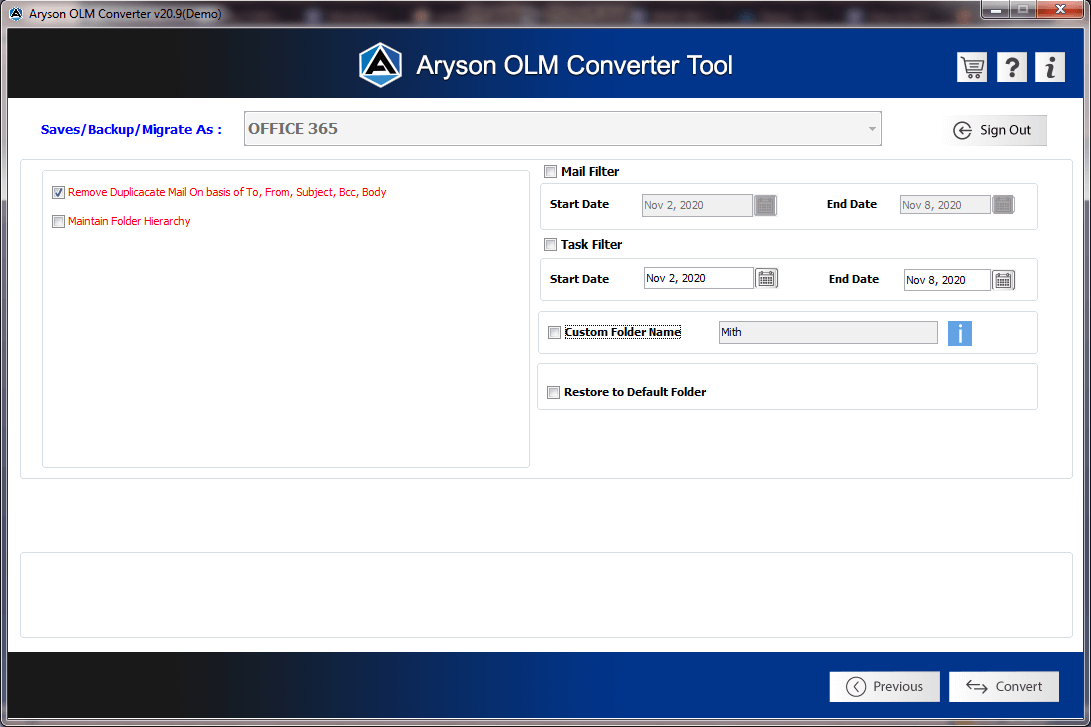 OLM Converter