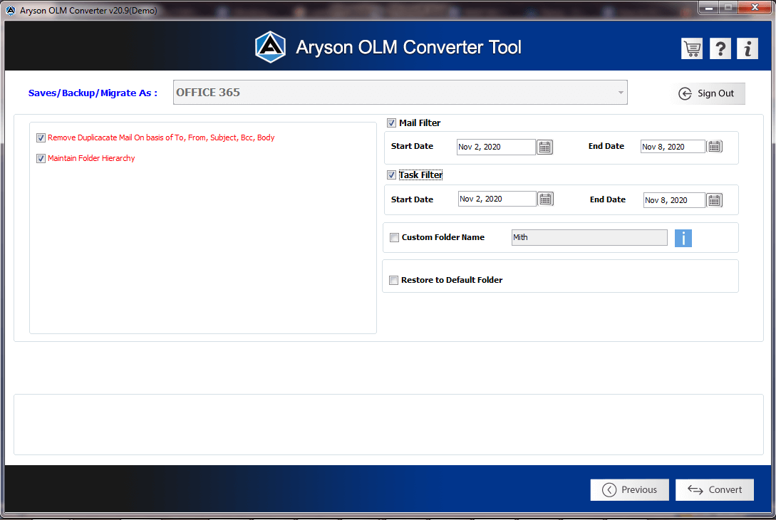 OLM Converter