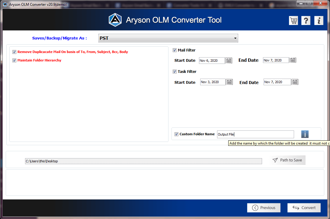 OLM Converter