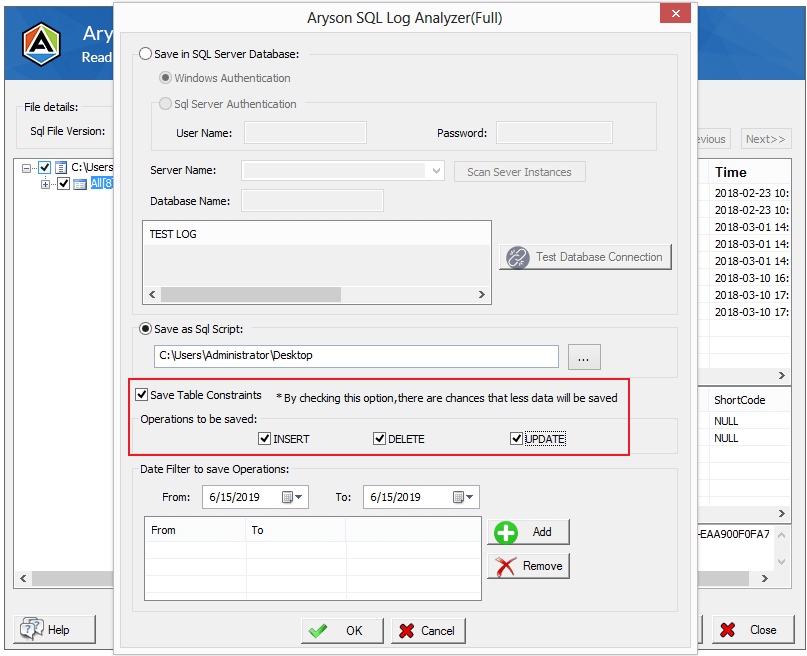 SQL Log Analyzer