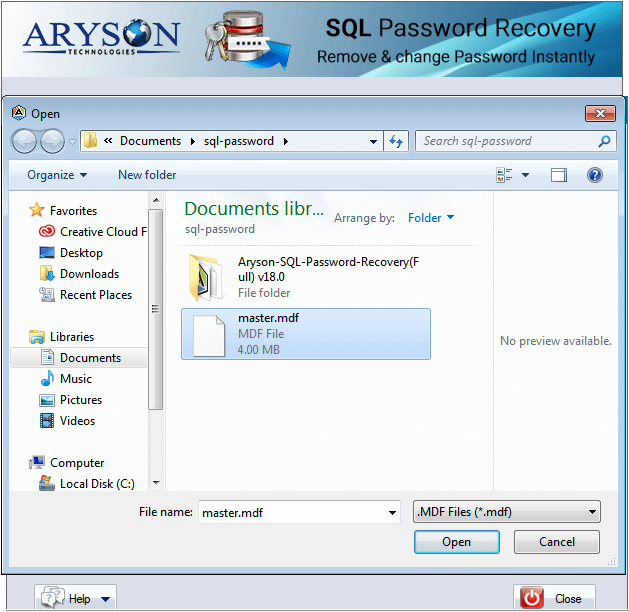 SQL Password Recovery