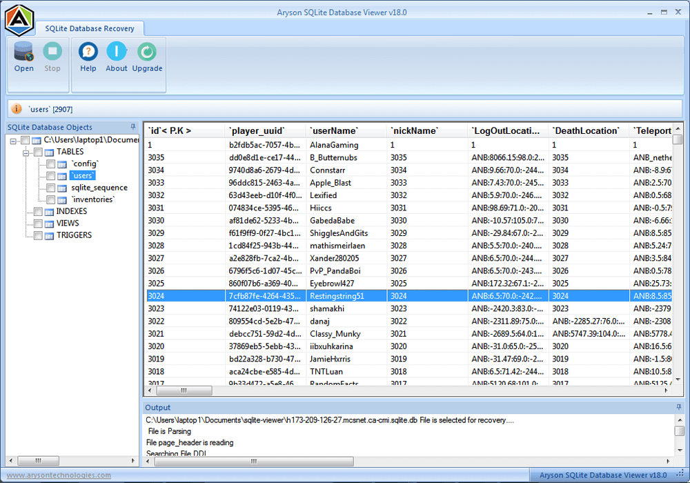 SQLite Database Viewer