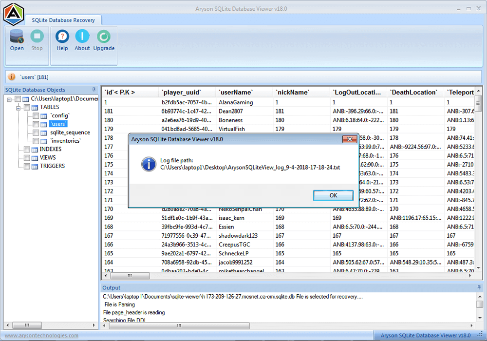 SQLite Database Viewer