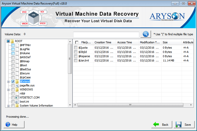 Virtual Machine Data Recovery