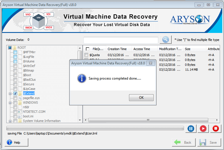 Virtual Machine Data Recovery