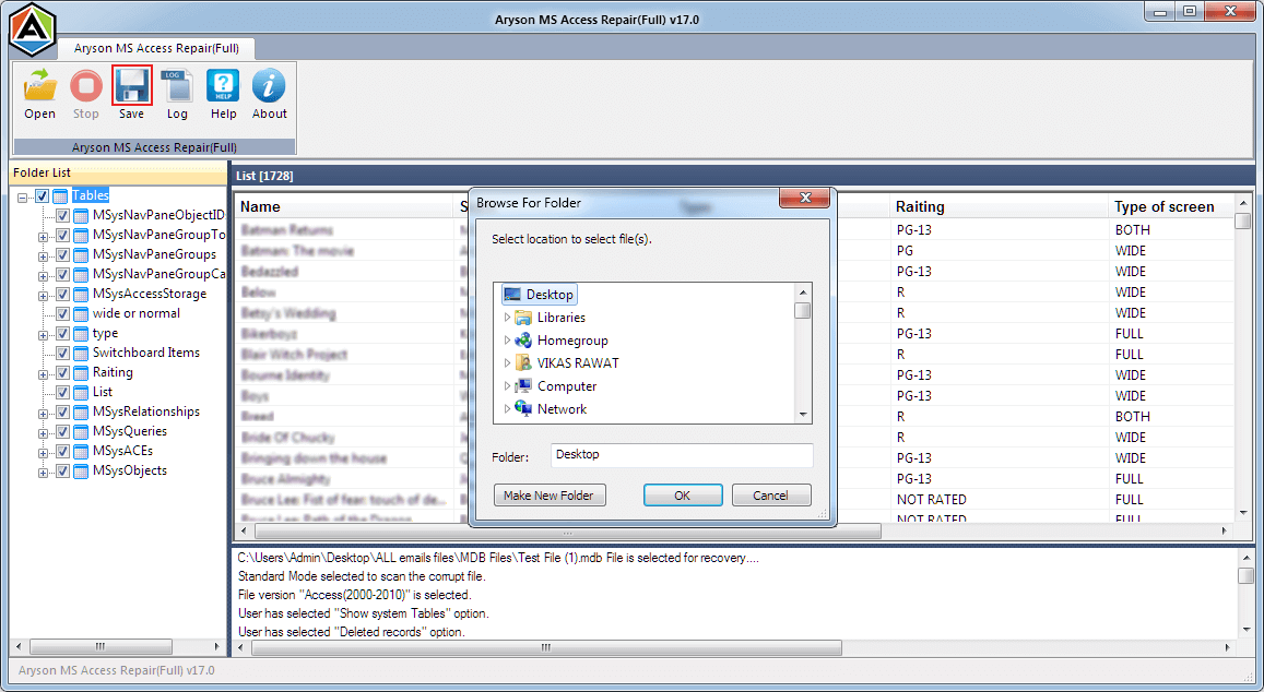 repair Access database