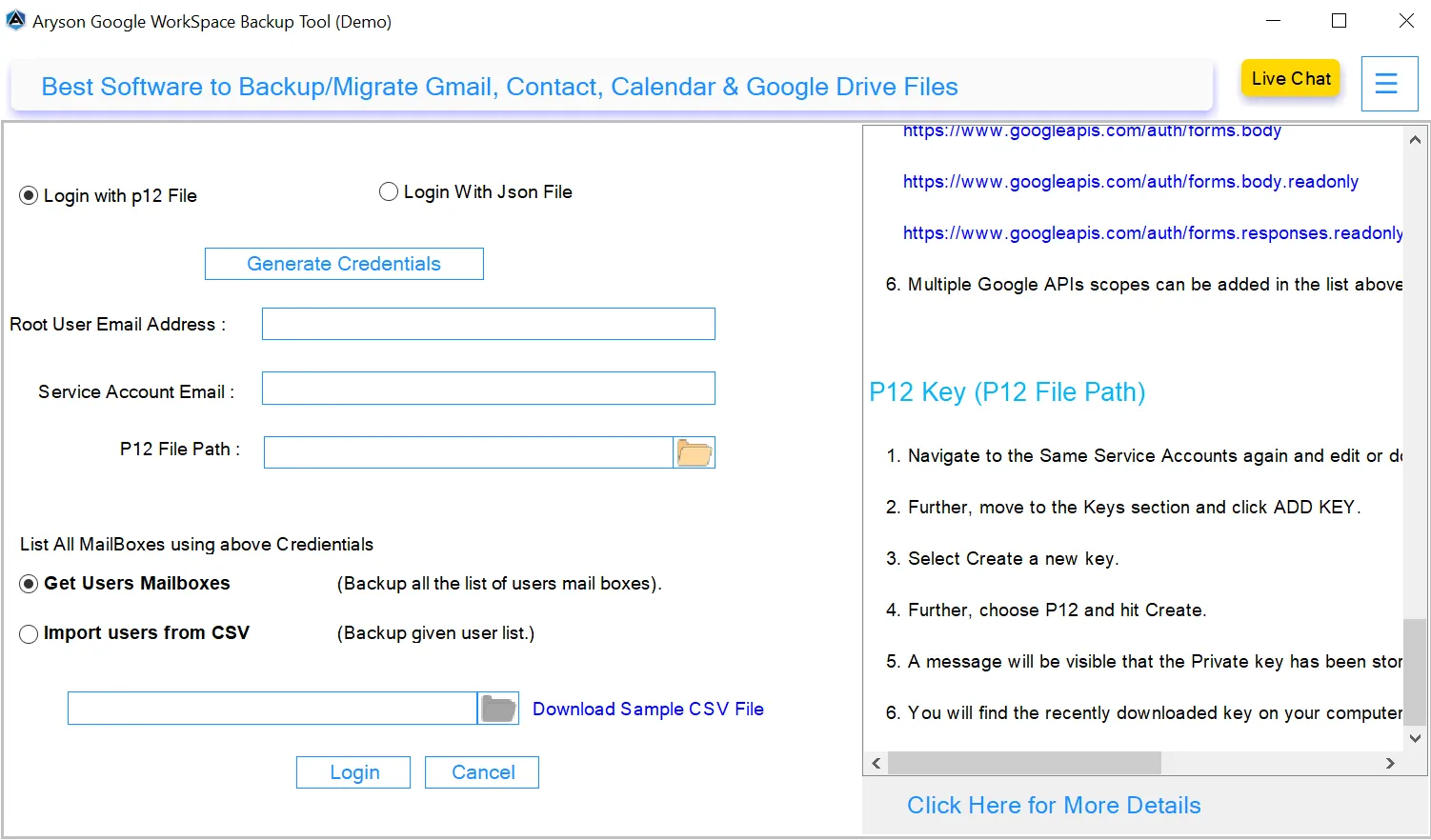 How to Use the Aryson Google Workspace Backup Tool Utility