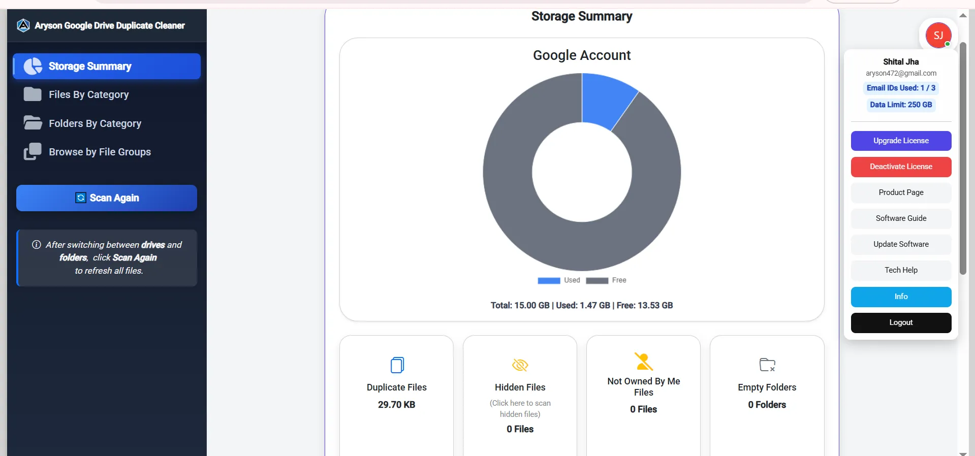 Get Complete Google Drive Storage Overview