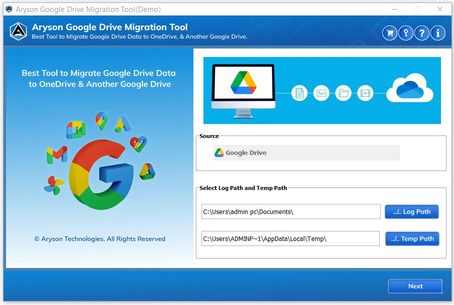 Aryson Google Drive Migration 22.1 full