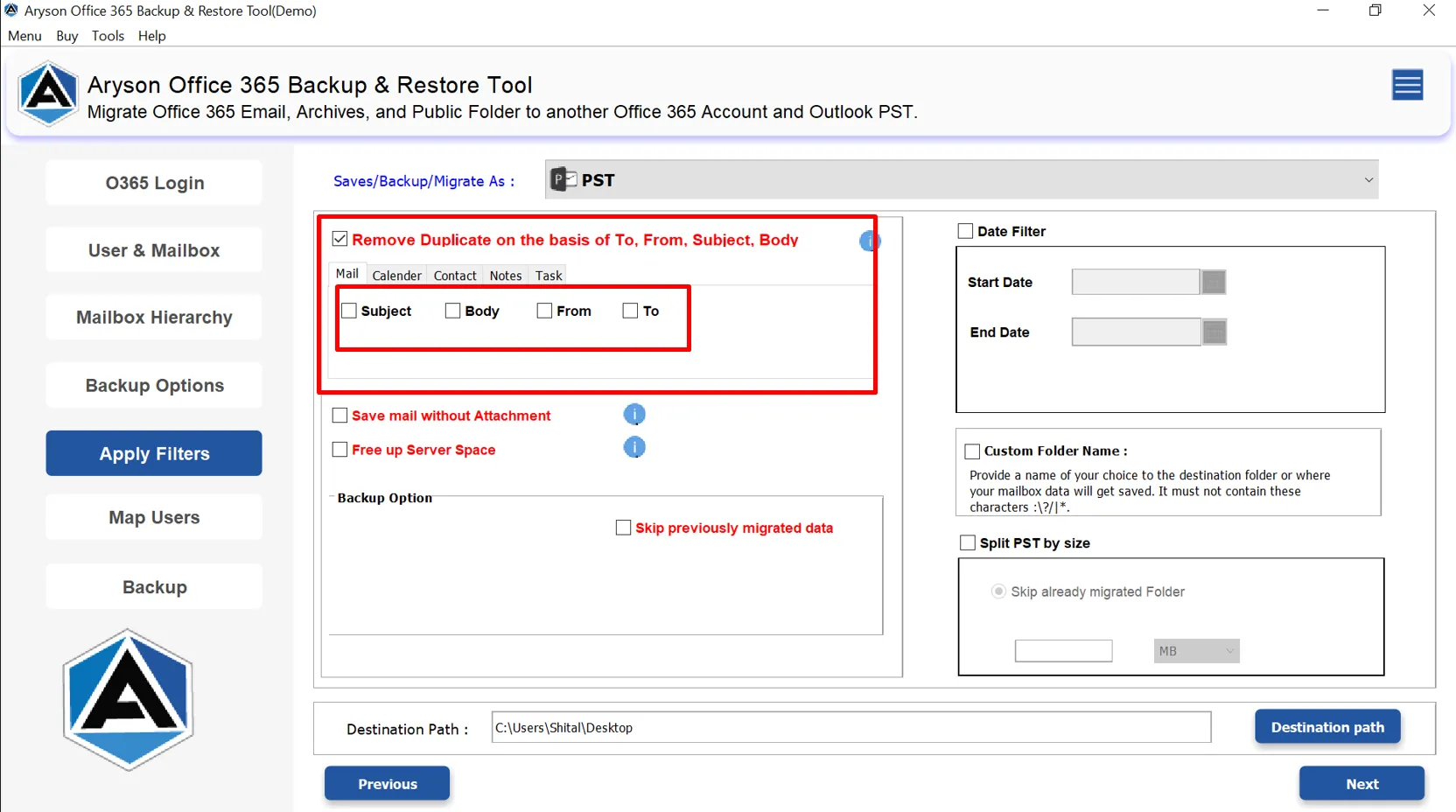 How to Use the Aryson MBOX Migrator Utility