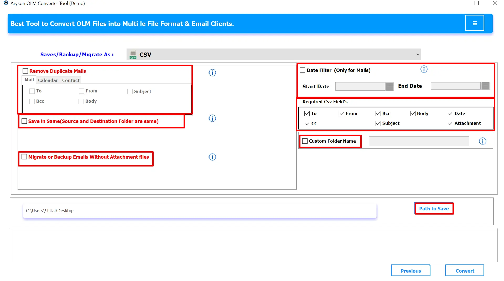 How to Use Aryson PST Contacts Export Tool