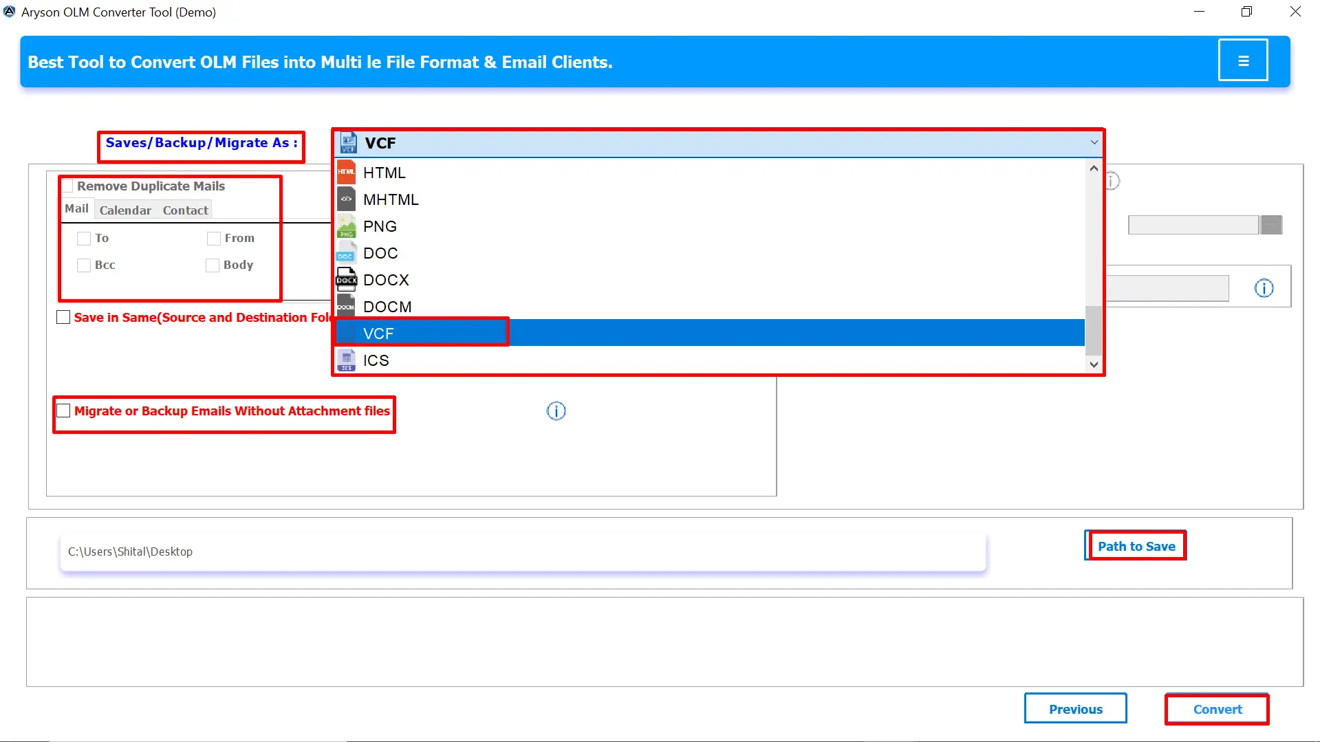 How to Use Aryson PST Contacts Export Tool