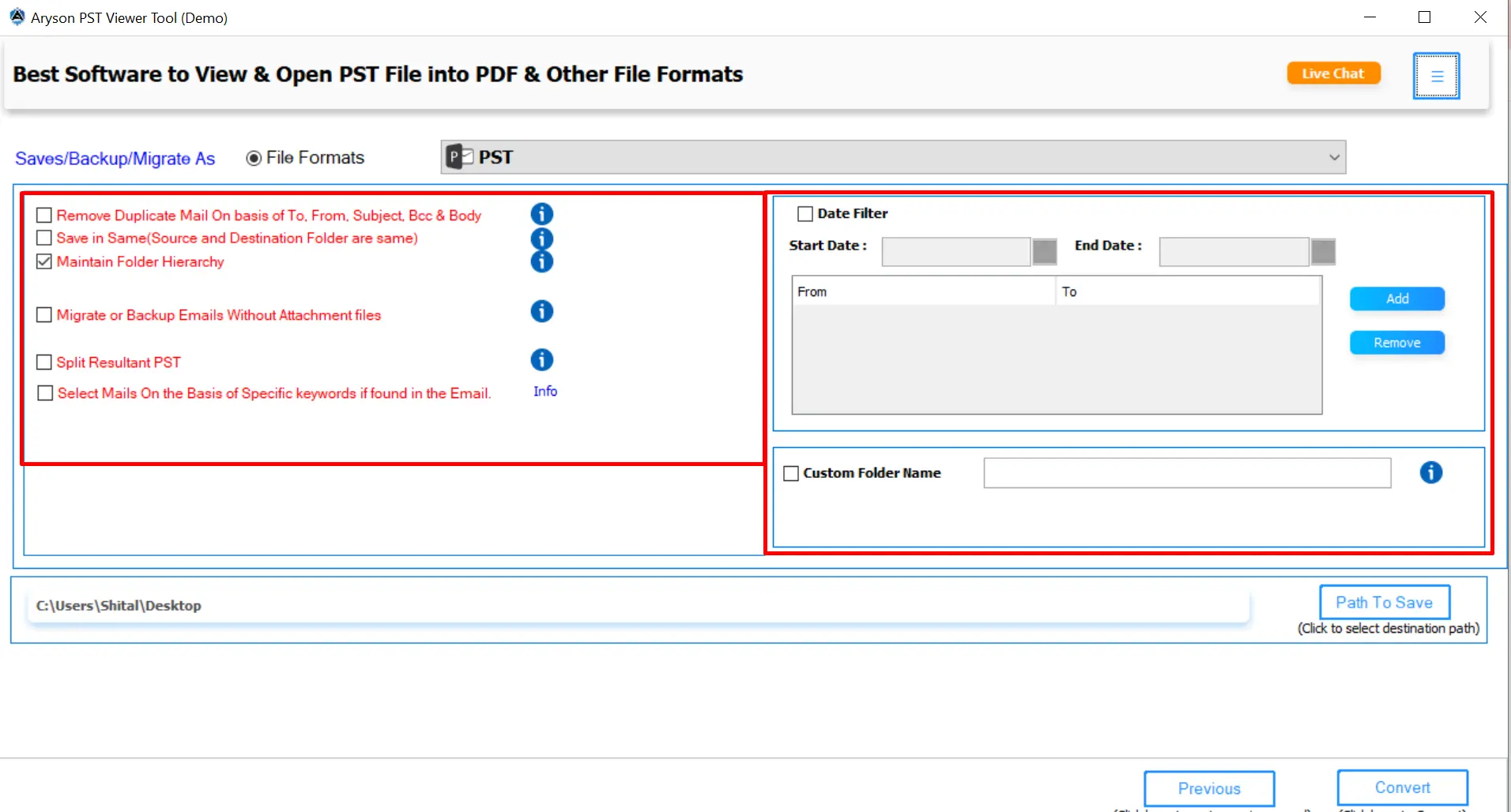 How to Use the Aryson PST Viewer 