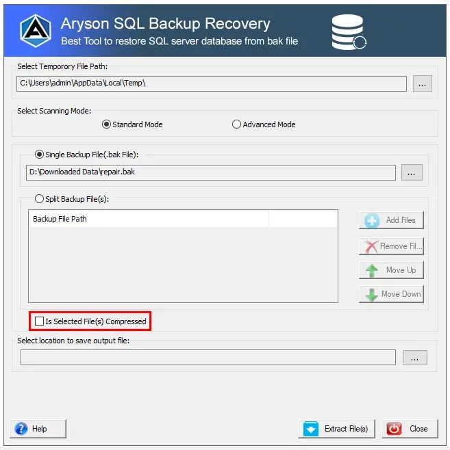 SQL Backup Recovery