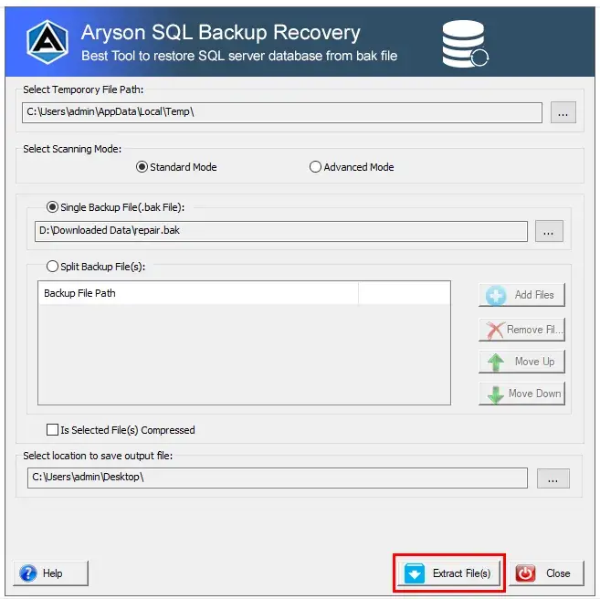 SQL Backup Recovery