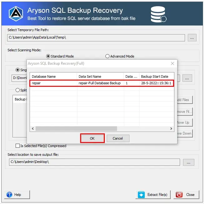 SQL Backup Recovery