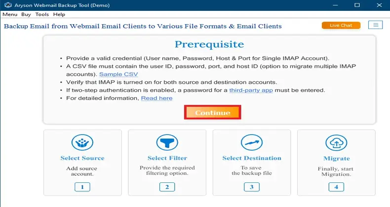 Windows 8 Aryson Webmail Backup Tool full
