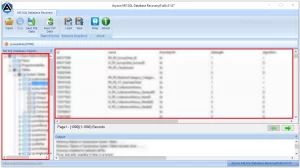 check the details of the recovered database
