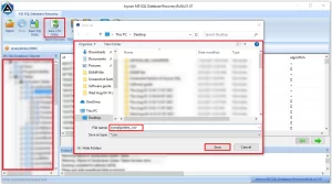 required items >> save the recovered data in SQL, CSV