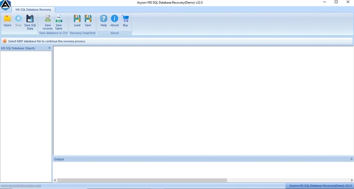 Run SQL Database Recovery Tool