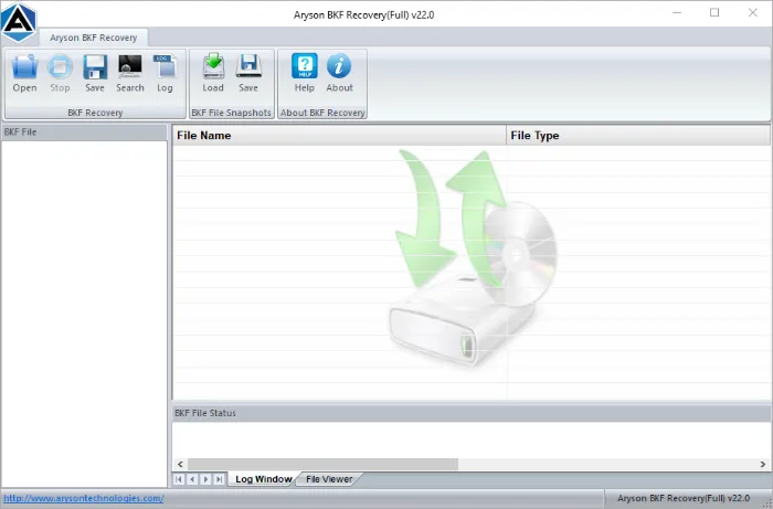 Download and install the Aryson BKF Recovery Tool