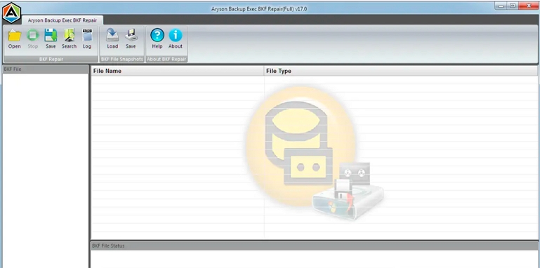 Launch the Aryson BKF Repair Software
