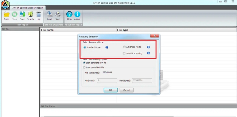 Choose the Recovery Mode and other options