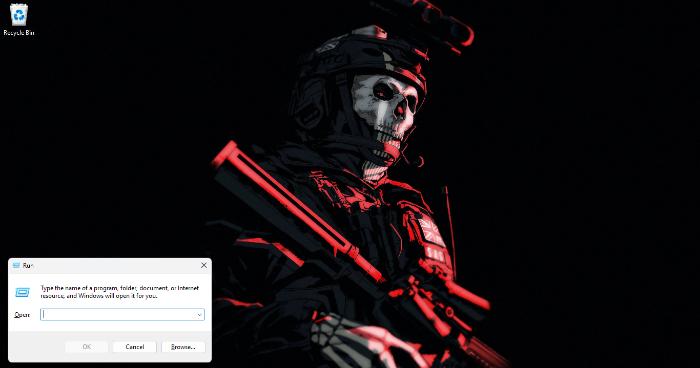 launch the Run dialog box