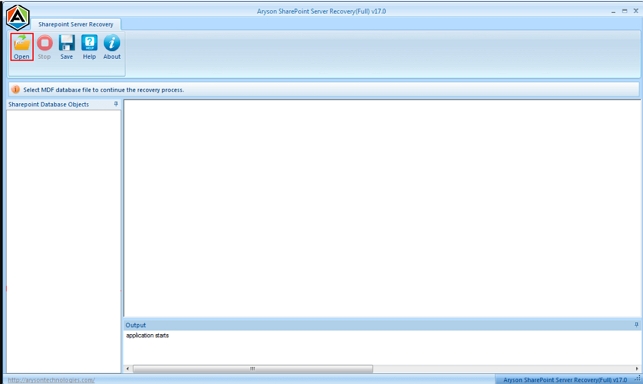 Run the SharePoint Recovery Software