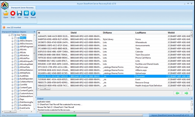 Preview the recovered MDF file