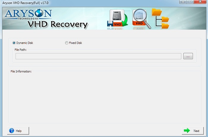 launch the VHD Recovery