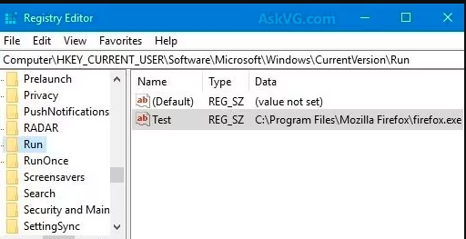 select the run folder