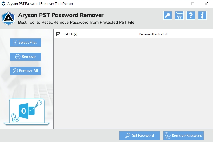 Run PST Password Remover Tool