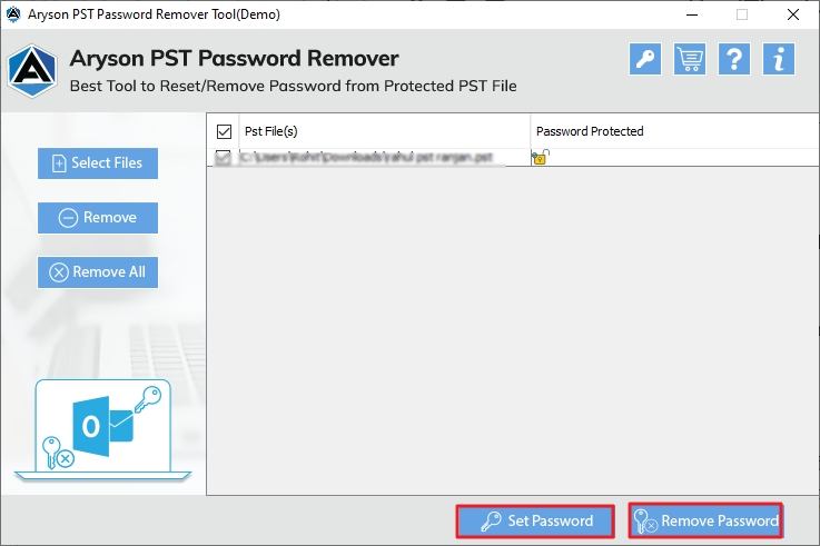 choose either Set Password or Remove Password