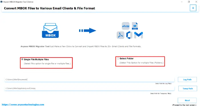 Download and install the Aryson MBOX Migrator Tool