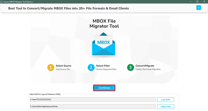 Run MBOX Migrator Tool